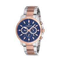 Relogio Analogico Masculino Daniel Klein Exclusive DK12224-3 - Prata e Rosa Ouro