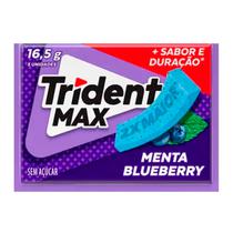 Chicletes Trident Brasileiro Max Mirtilo Menta 16.5G