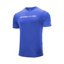 Camiseta Esportiva (Adulto) Kelme Entrena Tu Linea Azul/Cinza s