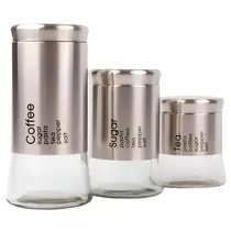 Potes de Inox e Vidro 300-600-850ML