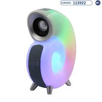 Luminaria LED Speaker Caracol 2350 - Luzes Coloridas - Bluetooth, Relogio & Alarme