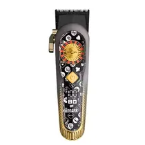 Maquina de Cortar Cabelo Wmark NG-134 Profissional Sem Fio / 7000RPM / 2600MAH / Recarregável - Preto/ Dourado