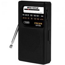 Radio Portatil Megastar CX16A AM/FM A Pilha - Preto