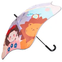 Guarda-Chuva Infantil Rosa Design Ondulado