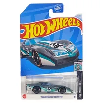 Car Hot Wheels 76 Green Wood Corvette HTD67 L2593