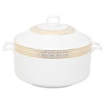 Sopeira de Porcelana com Detalhes Dourados