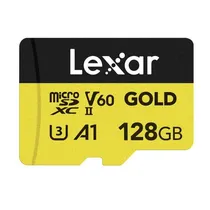 Cartão Micro SD Lexar Professional Gold 280 MB/s-100 MB/s C10 128 GB (LMSGOLD128G-BNNNG)