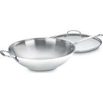 Frigideira com Tampa Cuisinart 726-38H Chef's Classic Inoxidavel 35CM - Prata