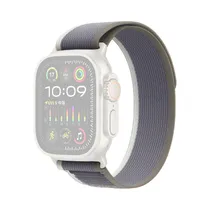 Correa Wiwu para Apple Watch Nylon Loop 42/ 44/ 45/ 49 MM WI-WB006 Green/ Gray