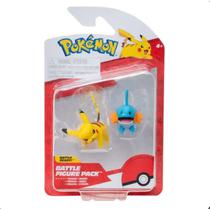 Jazwares Figura Pokemon Battle Fig. Pack Mudkip + Pikachu Plastico Multicolor