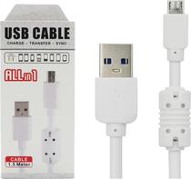 Cabo USB Generico V8 Branco (C.F.)