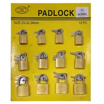 Cadeado Cartela 12PÇS 25-32-38MM