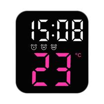 Reloj Digital de Mesa Satellite AC-T6824 LED Rosa