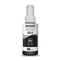 Tinta Epson T664 com 70ML / L1XX / L2XX / L3XX / L5XX - Preto