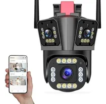 Camera IP 360 Externa com Tres Lentes