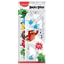 Maped Set de Reglas Angry Birds 4 PZS. Transparente