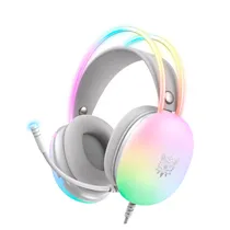 Fone P2 Onikuma X25 c/Mic USB White RGB 3.5