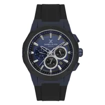 Relogio Analógico Masculino Daniel Klein DK.1.13997-5 Acp / Pulseira de Silicone - Preto/Azul