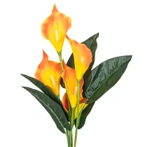 Lírio Da Paz Artificial Decorativo - Amarelo
