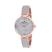 Relogio Analogico Feminino Daniel Klein Premium DK12088-4 - Rosa Ouro e Prata