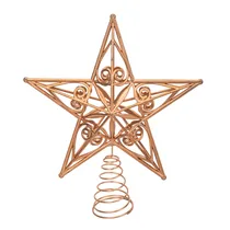 Estrela Árvore Natal Dourada 20X23CM