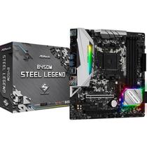 Placa Mãe Asrock AM4 B450M Steel Legend / DDR4 / HDMI / DP / USB-C / Lan / Som