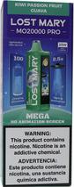 Vape Descartavel Lost Mary MO20000 Pro Kiwi Passion Fruit Guava - 20000 Puffs