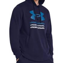 Moletom Under Armour Masculino Rival Terry Graphic s Azul - 1386047-410