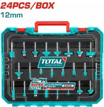 Kit de Ferramentas Router Bits 12MM Total TACSR12412 (24 Pçs)