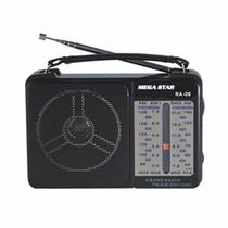 Radio Mega Star RA-38 AM/FM 3 Bandas Negro