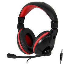 Fone+Mic Satellite AE-265 Gaming Preto/Vermelho