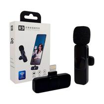 Microfone Sem Fio para Smartphone K9 com Conector Lightning - Preto