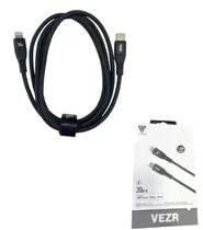 Cabo Vezr Tipo-C/Lightnhing 30W 1.2M VD07 Negro
