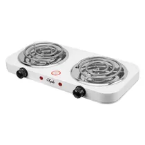 Fogareiro Fogão Eletrico Krab KBCE1002 / 2000W / 2 Bocas / 127V ~ 60HZ - Branco