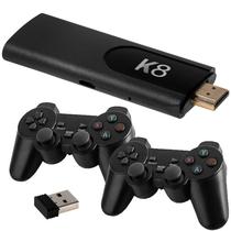 Console Gamestick K8 com 2 Controles - Preto