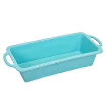 Forma Retangular de Silicone com Alças - Turquesa.
