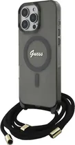 Capa com Cordão Guess para iPhone 16 Pro Max GUHMP16XHCTSGNSK - Black