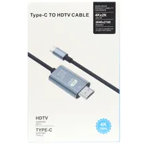 Cabo Adaptador USB-C para HDMI Macho - Preto