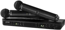 Microfone Sem Fio Duplo Shure BLX288/SM58-J10 - Bivolt