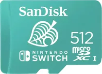 Memória Micro SDXC Sandisk Nintendo Switch 512GB 100MB/s