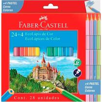 Faber Castell Lapiz Ecolapices Caja Carton 24+4 Colores Pastel