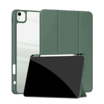 Capa para Tablet / iPad Pro 11 4LIFE com Compartimento para Pencil - Transparente/Verde Oscuro