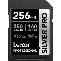 Cartão de Memória SD Lexar Professional Silver Pro 280 MB/s-160 MB/s C10 256 GB (LSDSIPR256G-Bnnnu)