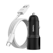 Carregador Veicular Yookie PC4 - 2X USB - com Cabo USB Tipo C - 3.0A - Preto