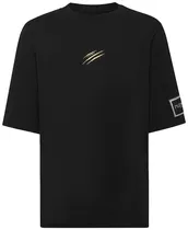 Camiseta Philipp Plein Sport Paec MTK8316 STE001N 0294 Round Neck SS Label Masculina