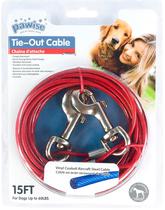 Cabo de Aco para Amarrar O Caes 4.5M Vermelho - Pawise Tieout Cable 11511