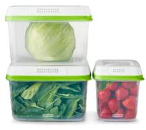 Rubbermaid Set Contenedor Freshwork Plastico s/C