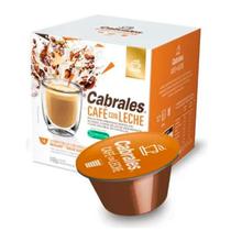 Capsulas de Cafe Cabrales Cafe com Leite para Maquinas Dolce Gusto com 14 Unidades