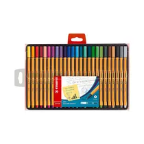 Bolígrafo Rotulador Stabilo Fineliner Point 88 8825-1 0.4MM 25 Unidades