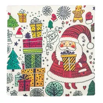 Capa de Travesseiro Natalina 43X43CM Papai Noel com Presentes